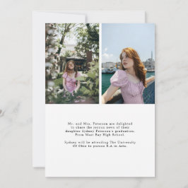 Anúncio Graduação de Foto Moderna 3 de Script Elegante