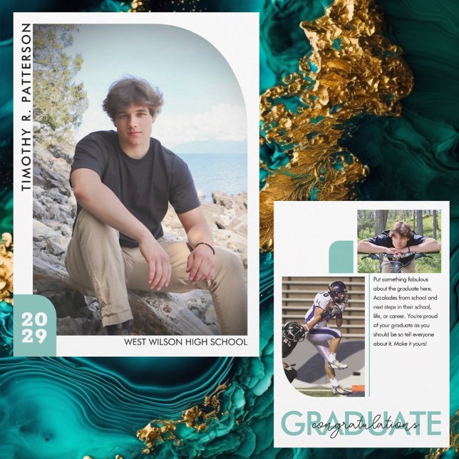 Anúncio Graduação de Foto para Teal do Formando Quic Moder (Criador carregado)