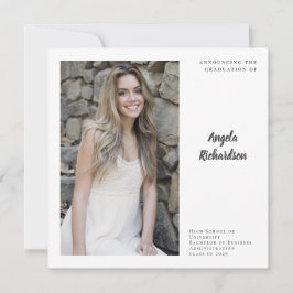 Anúncio Graduação de Foto Personalizada Elegante