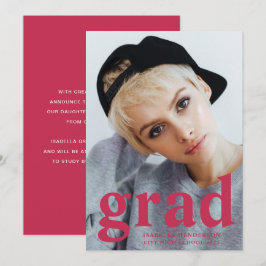 Anúncio Graduação de Foto por Tipografia Magenta Moderna