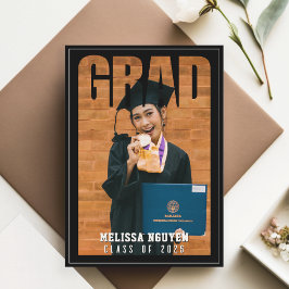 Anúncio Graduação de Foto Preta de Formando