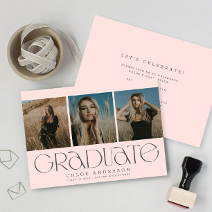 Anúncio Graduação de Foto Quic Modern Blush Pink 3