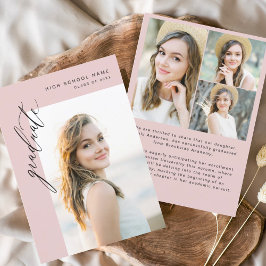 Anúncio Graduação de Foto Simples com Formando Rosa Modern