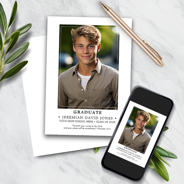 Anúncio Graduação de Foto Simples Moderna (Criador carregado)