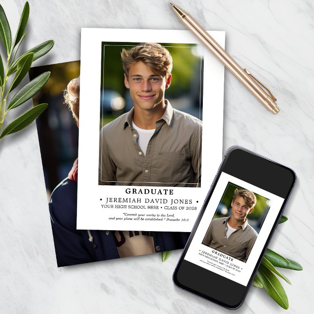 Anúncio Graduação de Foto Simples Moderna (Criador carregado)