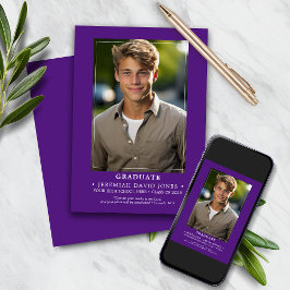 Anúncio Graduação de Foto Simples Roxo Moderna
