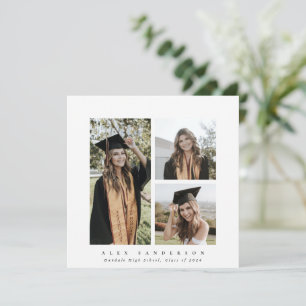 Anúncio Graduação de Foto Tripla com Quadro Branco Míni