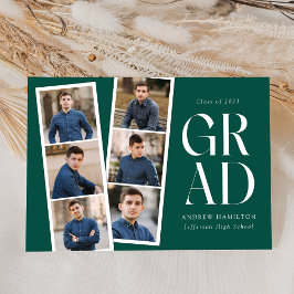 Anúncio Graduação de Foto Verde 6 em Filmstrip Moderno