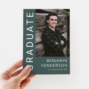 Anúncio Graduação de Foto Verde Moderna