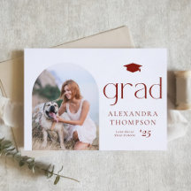 Graduação de Foto Vermelha de Arch Minimalista