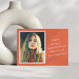 Anúncio Graduação de Foto Vibrante Laranja Ousado com Letr