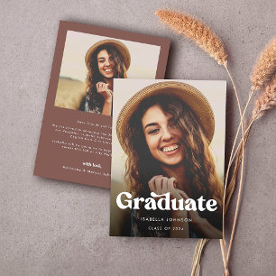 Anúncio Graduação de Fotografia com Tipografia Boho Retro