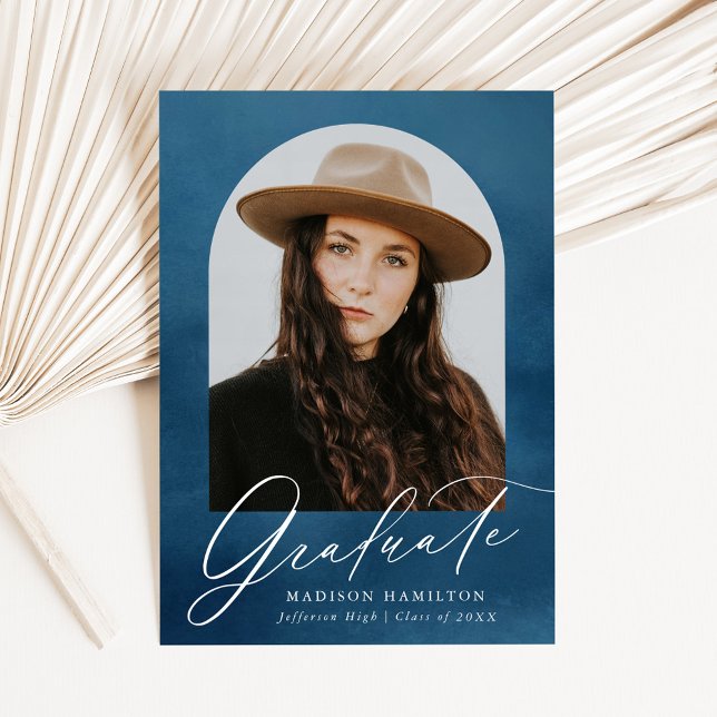 Anúncio Graduação de Fotografia em Arco de Aquarela do mar (Criador carregado)