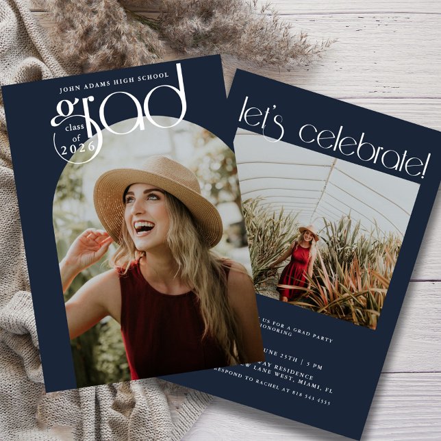 Anúncio Graduação de Fotografias com Marinho 2 Moderno de  (Criador carregado)