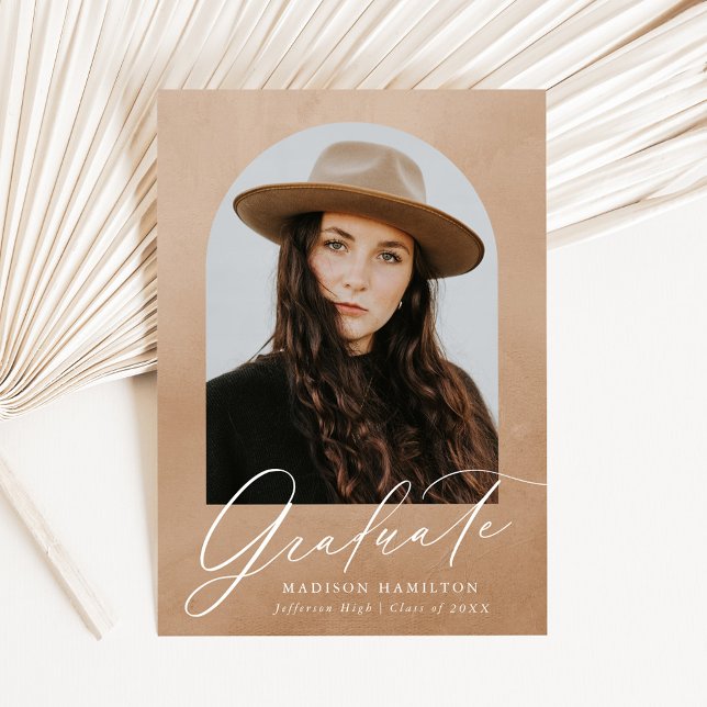 Anúncio Graduação de Fotografias do Arco de Aquarelas de A (Criador carregado)