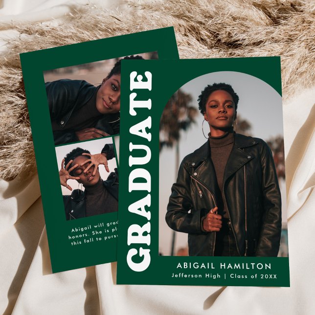 Anúncio Graduação de Fotografias Verde de Arch Deslocado 4 (Criador carregado)