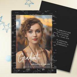 Anúncio Graduação de Fotos de Script de Matemática Moderna