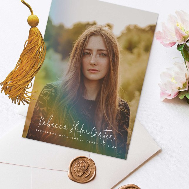 Anúncio Graduação de Fotos do Arco-íris (Criador carregado)