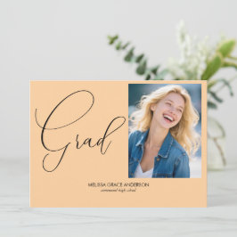 Anúncio Graduação de Fotos do Solteiro Elegante Calliograf