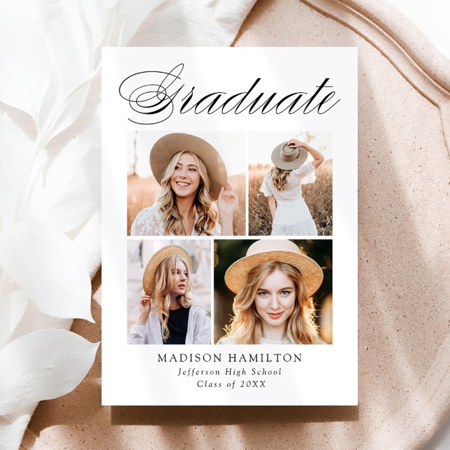 Anúncio Graduação de Fotos Elegante Calliografia 4 (Criador carregado)