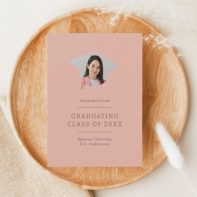 Anúncio Graduação de Fotos em Maroon 1 Rosa boné de format (Criador carregado)