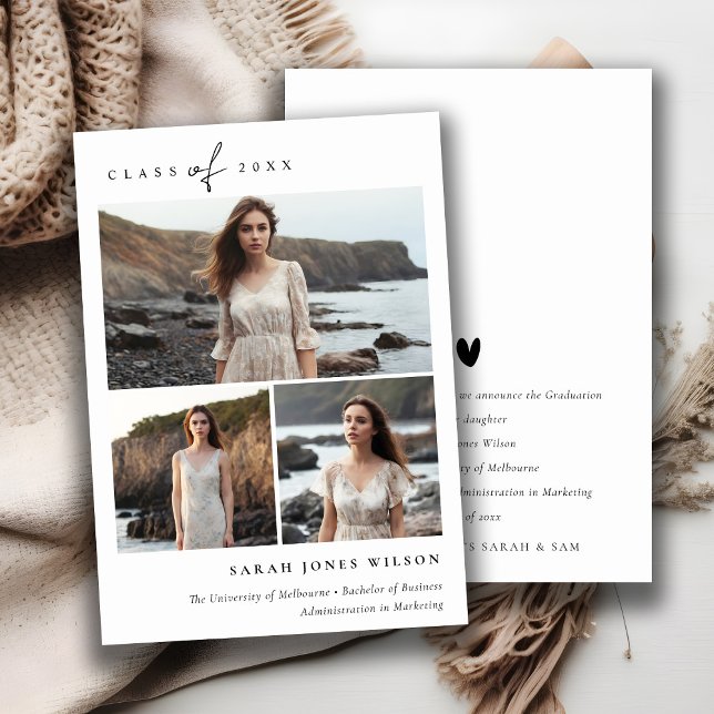 Anúncio Graduação de Fotos em Preto e Branco com Script Si (Criador carregado)