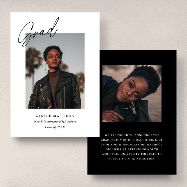 Anúncio Graduação de Fotos Moderna Minimalista (Criador carregado)