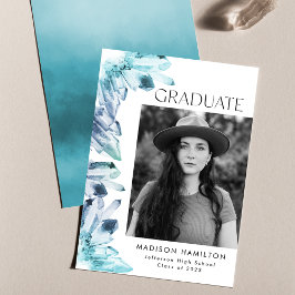 Anúncio Graduação de Fotos por Cristais de Aquarela Azul-G