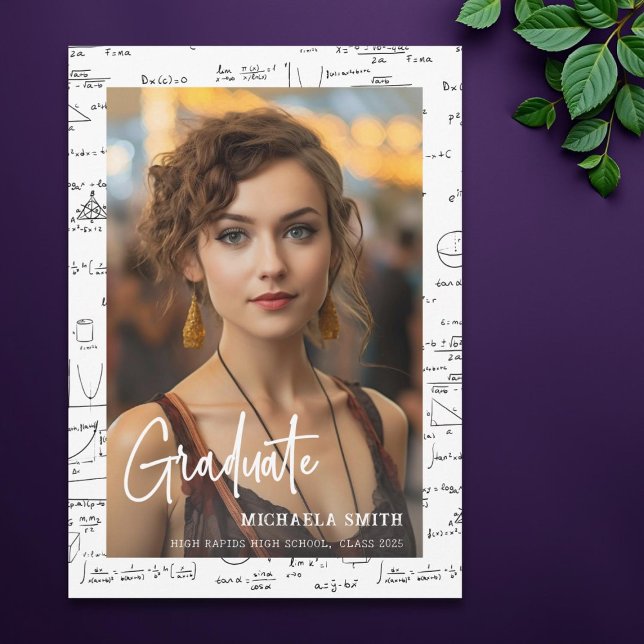 Anúncio Graduação de Fotos por Script de Matemática Branca (Criador carregado)