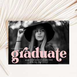 Anúncio Graduação de Fotos Rosa Esmagada com Tipografia Ne