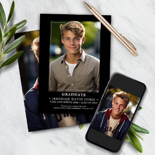 Anúncio Graduação de Fotos Simples, Preta e Branca