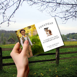 Anúncio Graduação de jardim de infância com esquilo