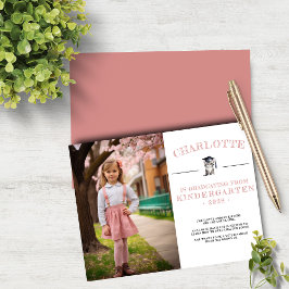 Anúncio Graduação de jardim de infância rosa e geleia