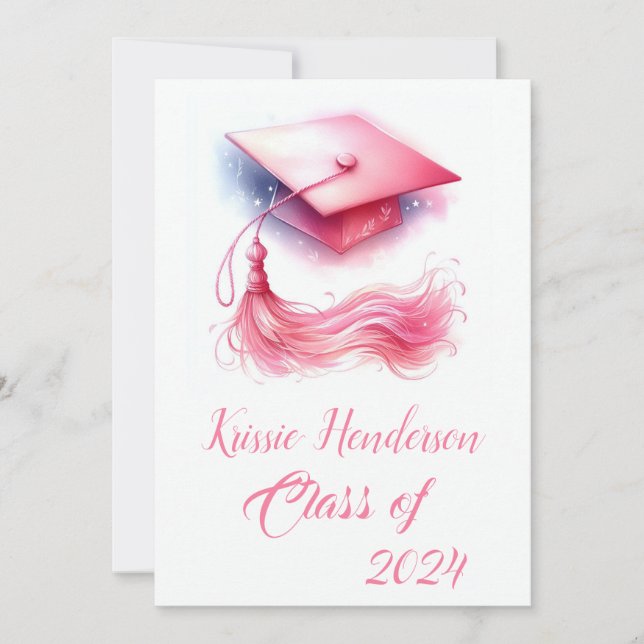 Anúncio Graduação de Pastel Elegante Moderno (Frente)