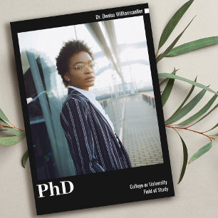 Anúncio Graduação de PhD de Foto Branca Mínima