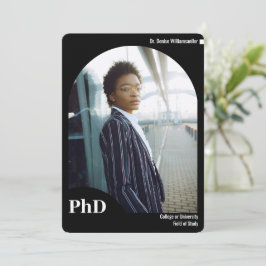 Anúncio Graduação de PhD de Foto em Arco Preto Mínimo