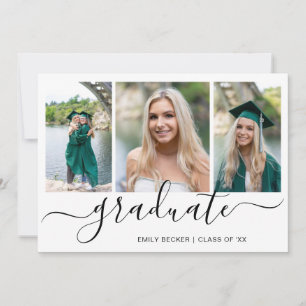 Anúncio Graduação de Rapariga Elegante de Colagem de Fot