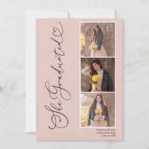 Anúncio Graduação de Script de Colagem de Fotos Moderna