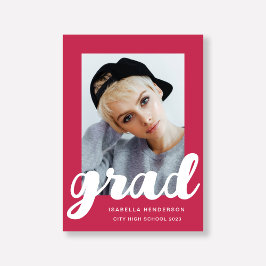 Anúncio Graduação de Script de Foto Magenta Moderna