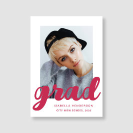 Anúncio Graduação de Script de Foto Rosa Moderno