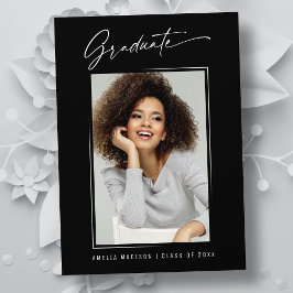 Anúncio Graduação de Script Elegante de Tinta de Caligrafi