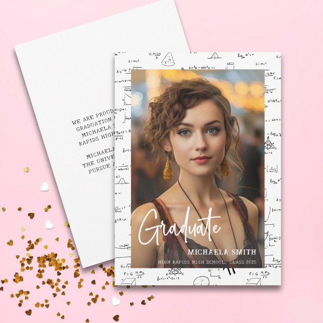 Anúncio Graduação de Segundo grau de Foto do Script de Mat (Criador carregado)