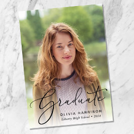 Anúncio Graduação de Sobreposição de Fotos de Script Elega