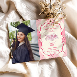 Anúncio Graduação do Arco Rosa Coquette Elegante