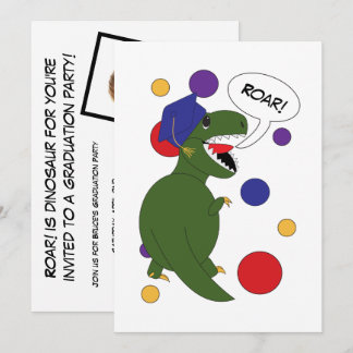 Anúncio Graduação do Dinossauro Foto Personalizada Engraça