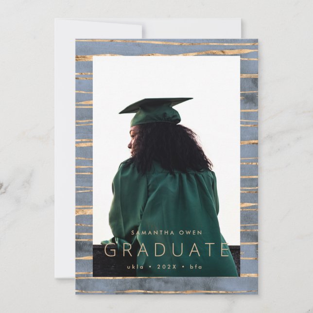 Anúncio graduação do oásis azul moderno (Frente)