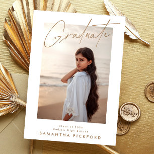 Anúncio Graduação do Segundo grau 2 Sided Photo 2025