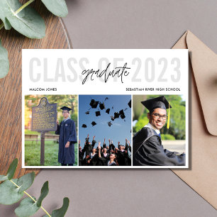 Anúncio Graduação do Segundo grau de Colagem de Fotos Mo