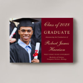 Anúncio Graduação Dourada da Faculdade de Fotos Elegante B