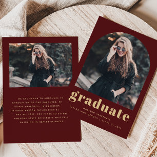 Anúncio Graduação Dourada Mínima do Arch de 2 Fotos